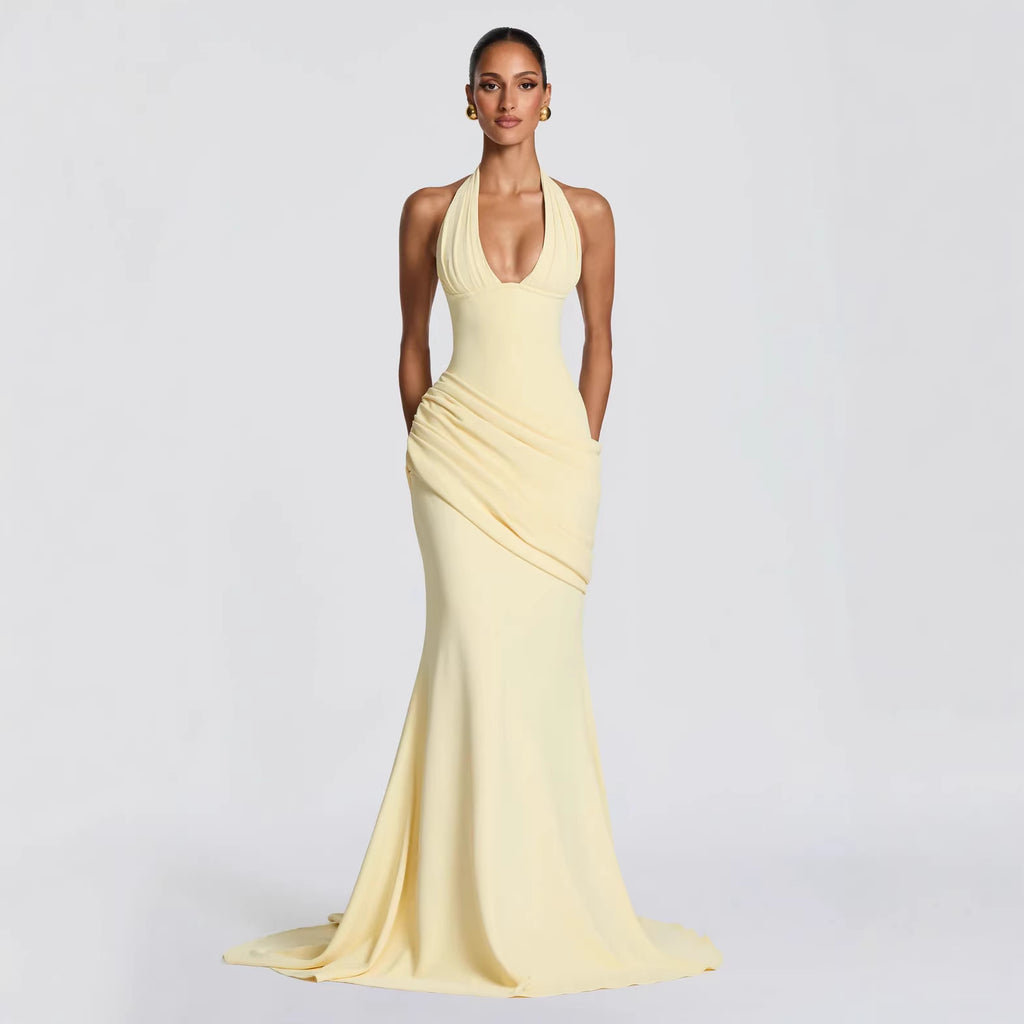 Womens Fashion New Arrival Elegant, Backless, Waist-cinching Dress